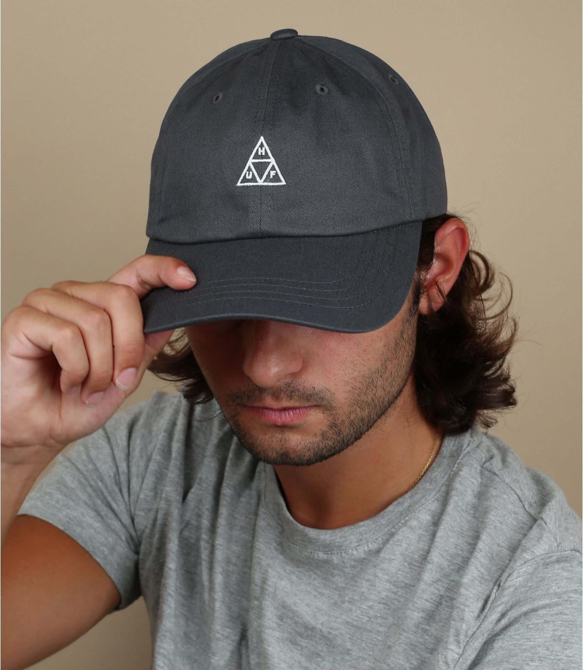 gorra Huf gris Essentials TT CV charcoal